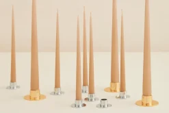 2 Candelabros ester & erik brillante, acero inoxidable