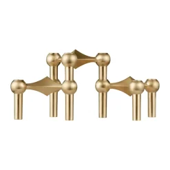 3 Candelabros STOFF Nagel, Latón cepillado