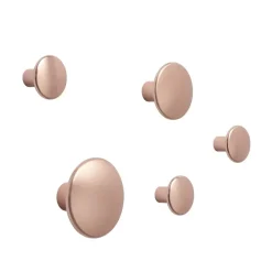 5 Colgadores The Dots, metal, Rose