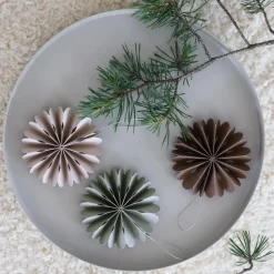 2 Colgantes de Navidad Paper Flowers, Sand