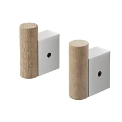 2 Ganchos Attach, roble-aluminum