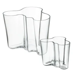2 Jarrones Alvar Aalto, transparente