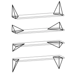 2 Soportes para balda Pythagoras, latón