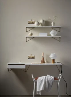 2 Soportes para balda Pythagoras, latón
