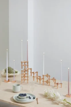6 Velas cónicas STOFF de ester & erik, White