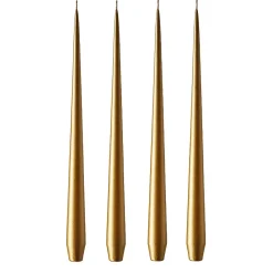 4 Velas ester & erik 32 cm metalico, Gold