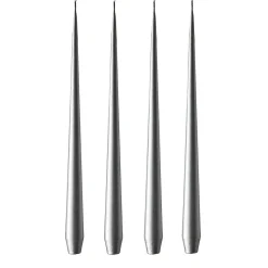 4 Velas ester & erik 32 cm metalico, Silver