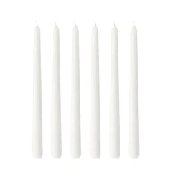 6 Velas Herrgårdsljus 30 cm, Blanco perla brillo