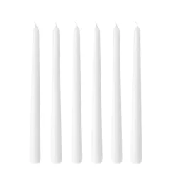 6 Velas Herrgårdsljus 30 cm, Blanco brillo