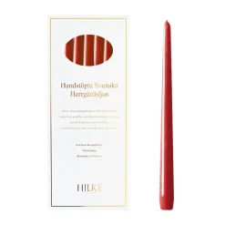 6 Velas Herrgårdsljus 30 cm, Rojo brillo