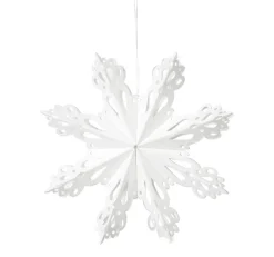 Adorno navideño Snowflake White, Ø15 cm