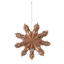 Adorno navideño Snowflake Indian tan, Ø15 cm
