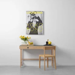 Adorno Space, Roble aceitado blanco, vidrio