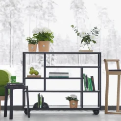 Adorno Space, Roble aceitado, vidrio