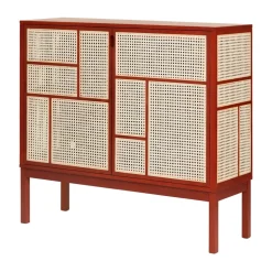 Aparador Air, Rojo, 120x110 cm, con patas