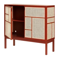 Aparador Air, Rojo, 120x110 cm, con patas