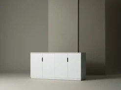 Aparador Aoko 77x160 cm, Lacado blanco