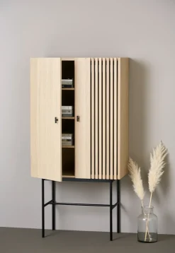 Aparador Array 80 cm, Roble pigmentado blanco