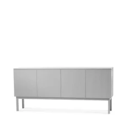 Aparador Beam, Gris claro, base gris claro