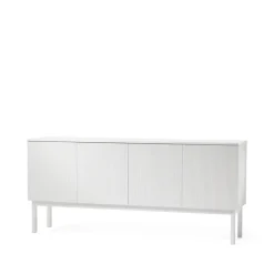 Aparador Beam, Lacado blanco, base blanca