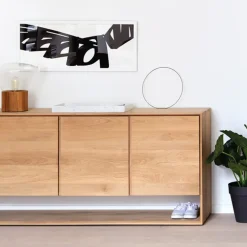 Aparador Nordic, Roble encerado 3 puertas