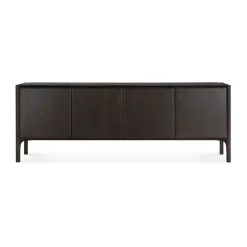 Aparador PI, Teca dark brown, 4 puertas