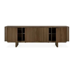 Aparador Pillar, Wild brown teak, 220 cm
