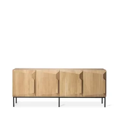 Aparador Stairs 4 puertas, Roble 200x80x46 cm