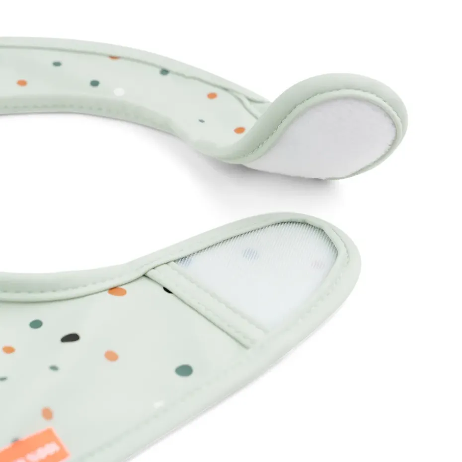 Baberos con velcro Croco 2-pack, Green