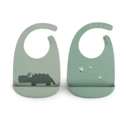 Baberos Croco 2-pack, Green