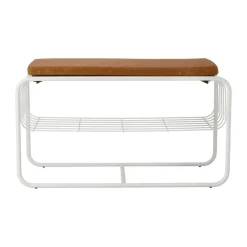 Banco/estante zapatero Nod 80x36x42 cm, White