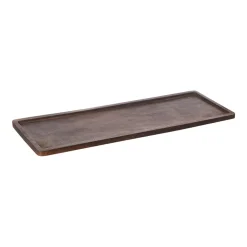 Bandeja de madera Ernst 15x45 cm, marrón oscuro