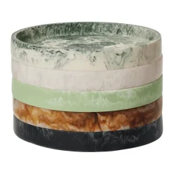 Bandeja decorativa Mist Ø20 cm, Emerald-off-white