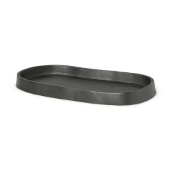 Bandeja ovalada Yama 9,5x19 cm, Aluminio ennegrecido