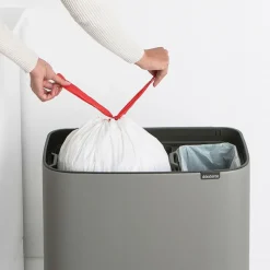 Bo Touch Bin 11+23 L, Mineral concrete grey