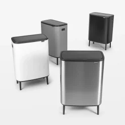 Bo touch bin high 2x30 L, acero cepillado mate