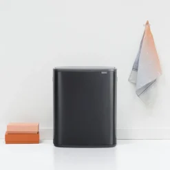 Bo touch bin 2x30 L, negro mate