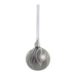 Bola de Navidad Cadelia Ø6 cm, Gris oscuro, hoja