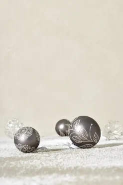 Bola de Navidad Cadelia Ø6 cm, Gris oscuro, hoja