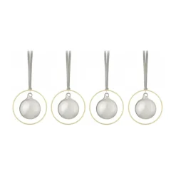 Bolas de Navidad KITAI 8,5 cm 4 unidades, Smoke