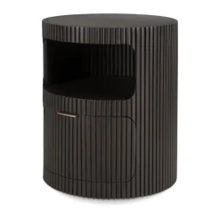 Boomerang cajonera, Dark brown mahogny, Ø45 cm