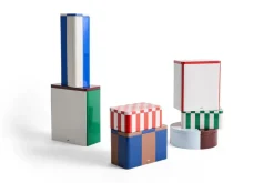 Bote Tin Container medium, Black-off white