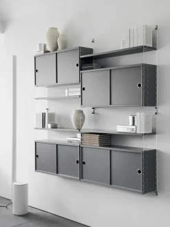 Cabinet con puertas correderas String, Roble, 78x20 cm