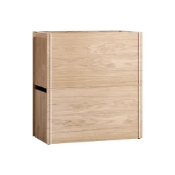 Caja de almacenaje de roble 33x60 cm, Wood, white
