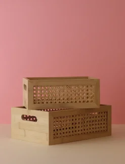 Caja de almacenamiento Bamboo box 20x30 cm, Bambú