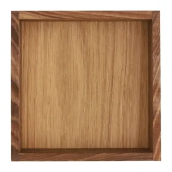 Caja de almacenamiento Carve 15 cm, Roble teñido oscuro