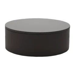 Caja de almacenamiento lacada Matt Ø20x7 cm, Negro