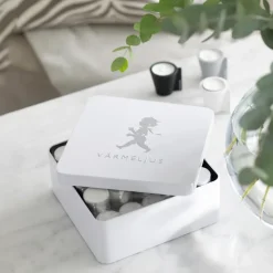 Caja de velas Solstickan 21x21 cm, Blanco brillante