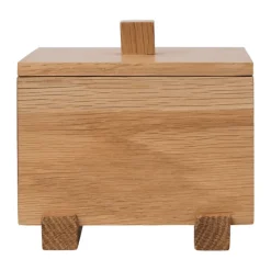 Caja Moku , Roble sin tratar, 10×11×9,5 cm