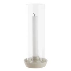 Candelabro cilindro de vidrio Ernst, blanco